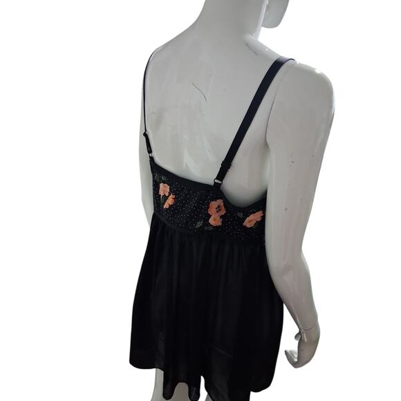 Torrid Curve Women’s size 1X Floral Strappy Sheer Flowy Babydoll Lingerie Mini - Picture 7 of 9